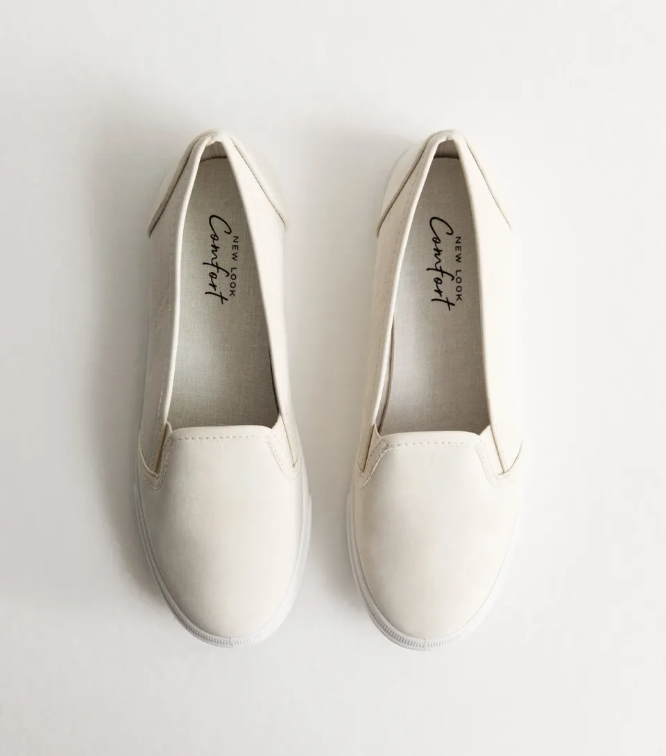 Women's Off White Slip On Trainers