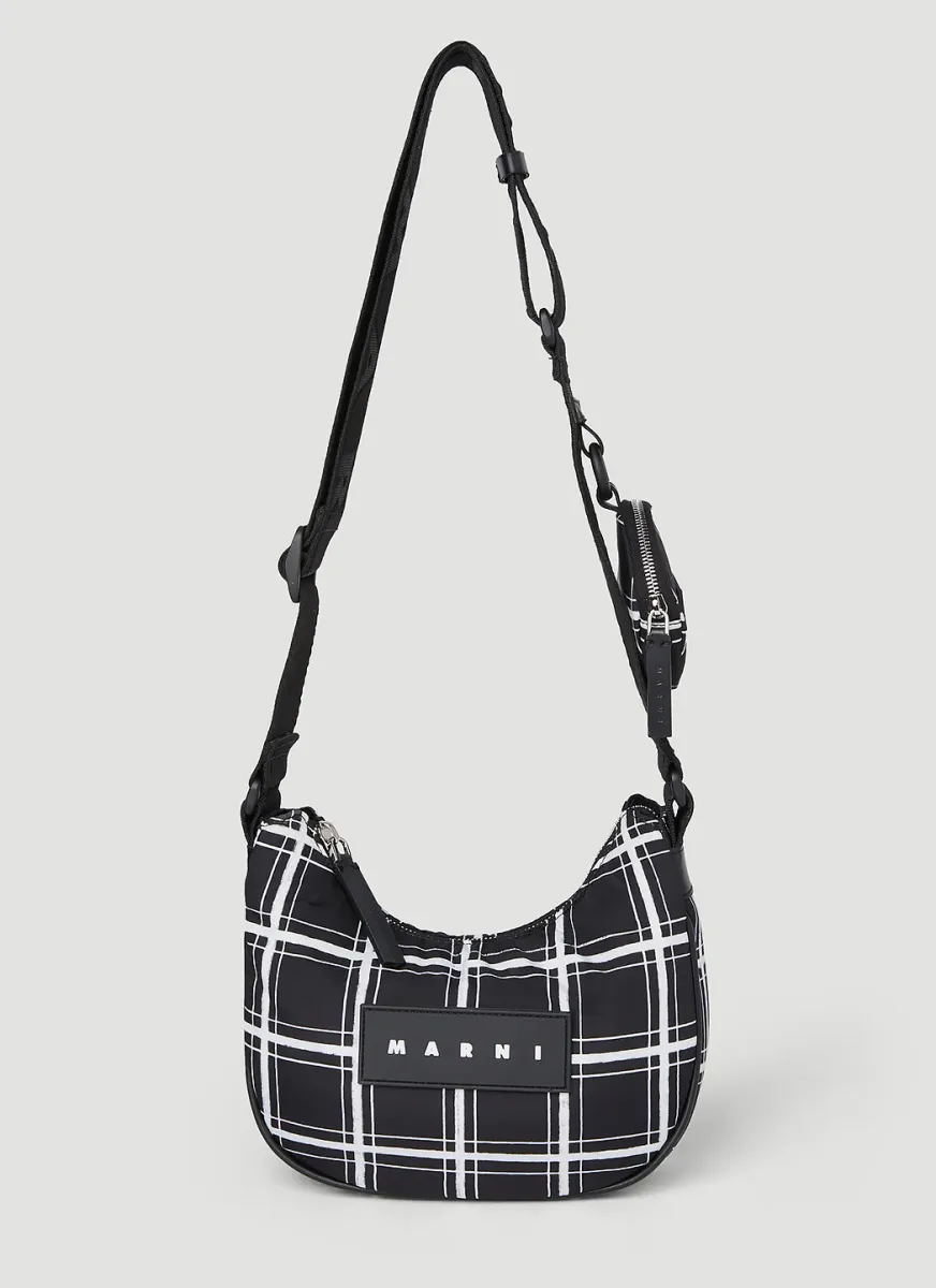 Logo Patch Hobo Shoulder Bag