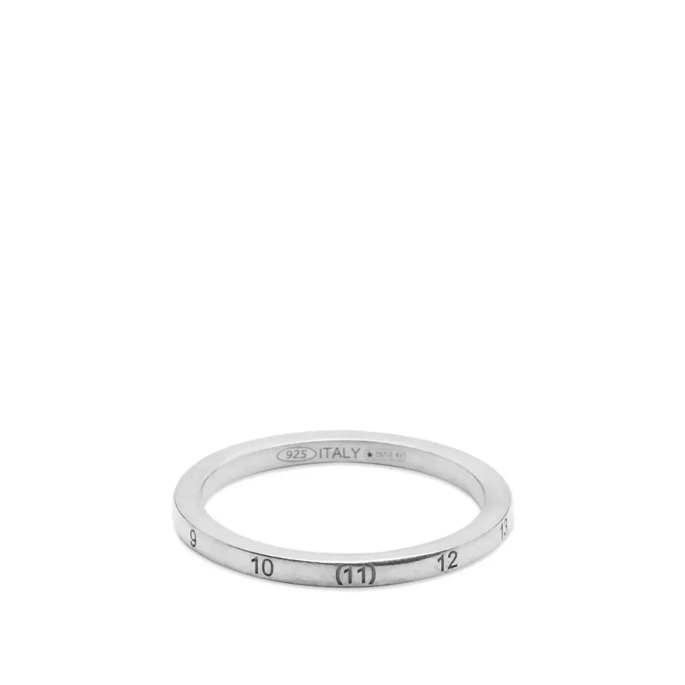 Embossed Number Logo Band Ring