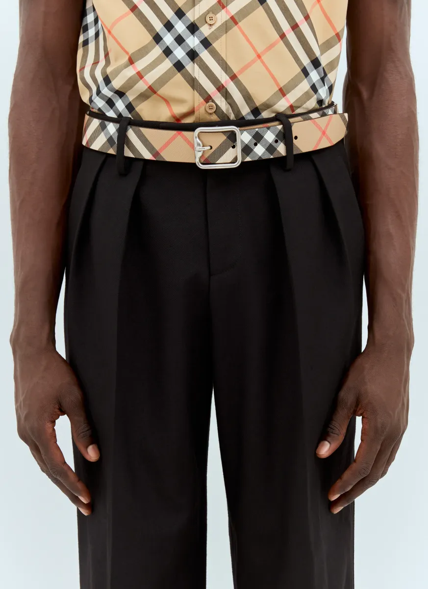 Reversible Check B Buckle Belt