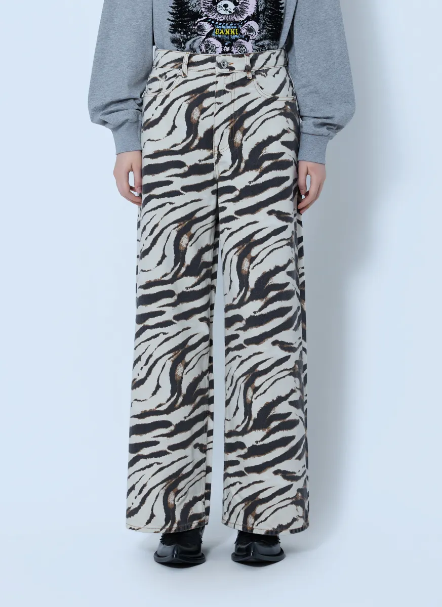Print Denim Lari Jeans