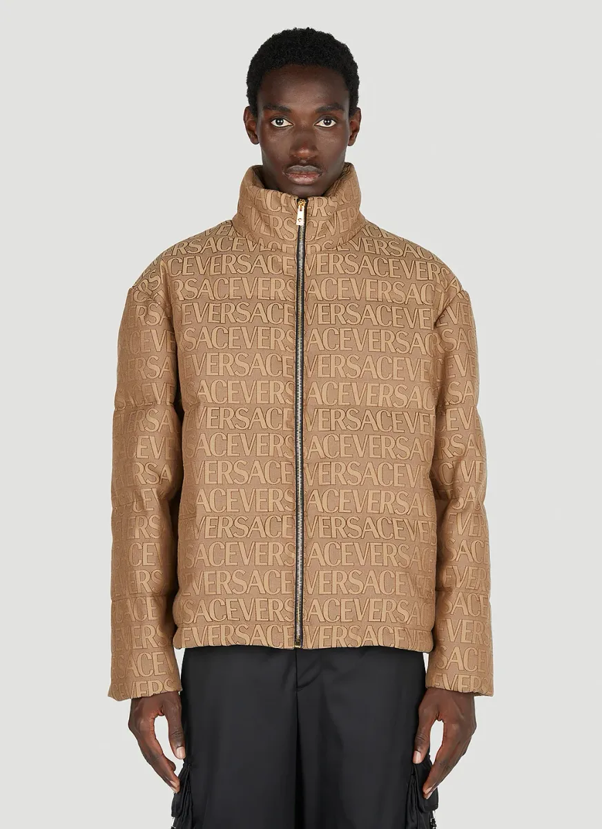 Logo Print Down Jacket