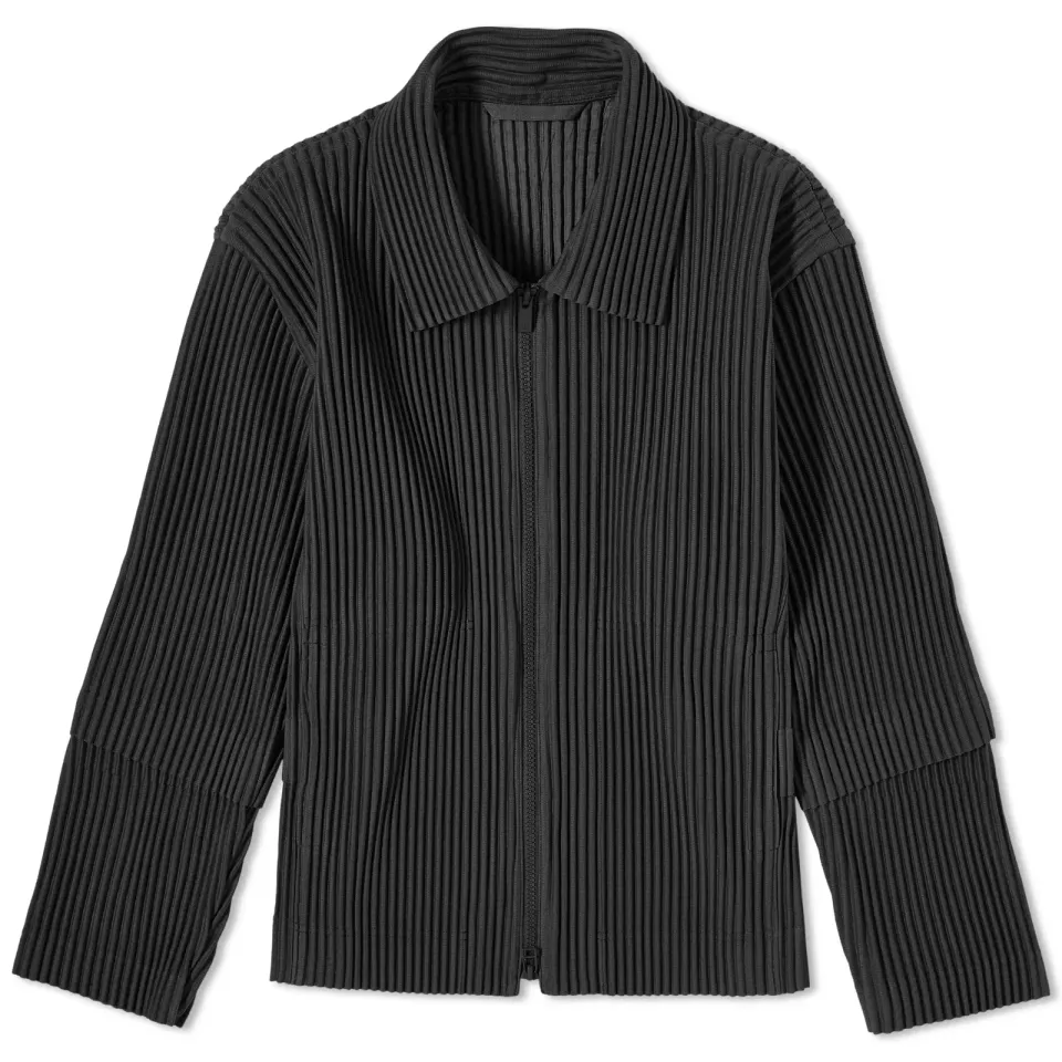 Pleated Zip Up Jacket