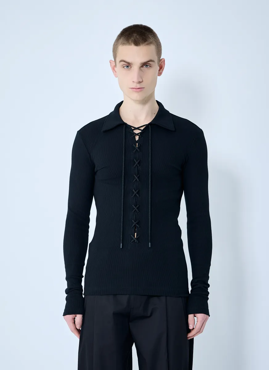 Jersey Polo Sweater