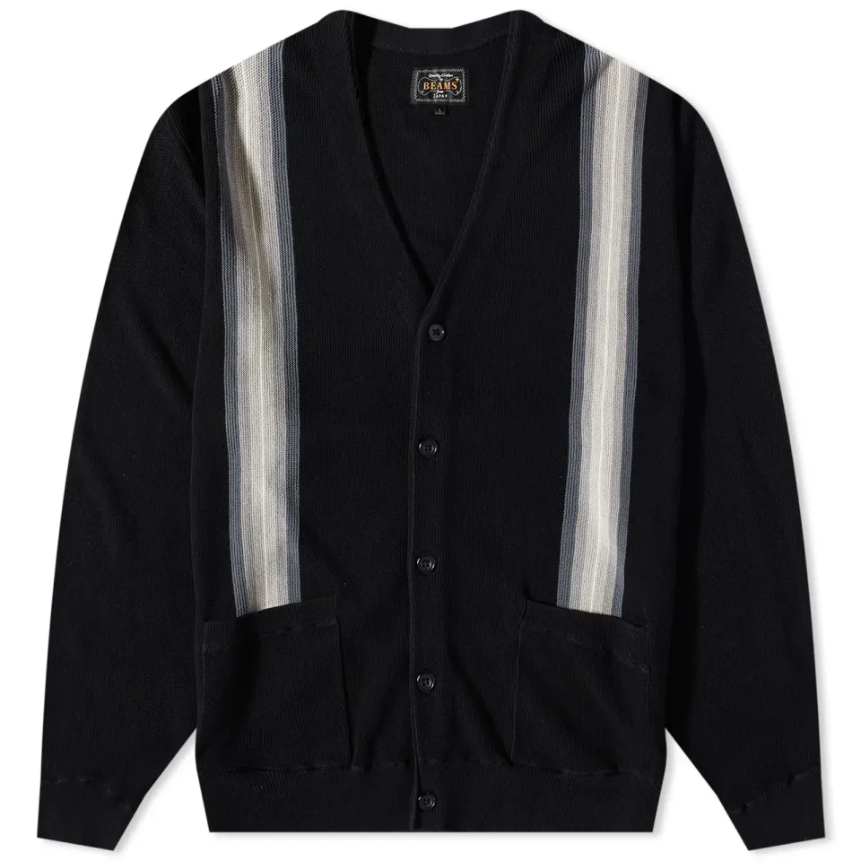 Stripe Jaquard Cardigan