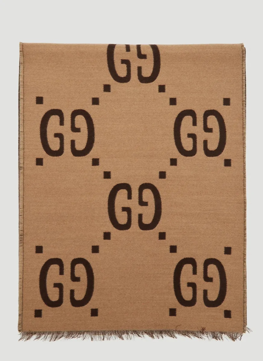GG Logo Jacquard Scarf
