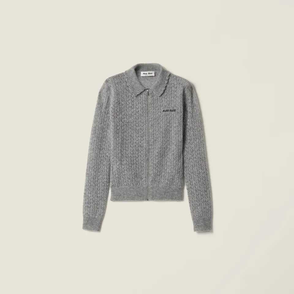 Cashmere and silk cardigan