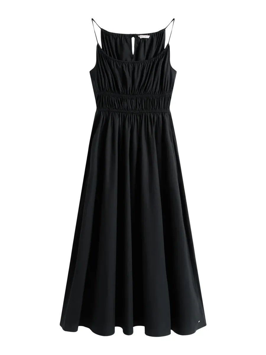 Smock Scoop Neck Maxi Dress