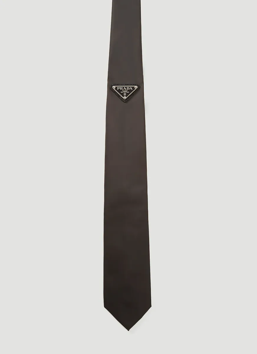 Logo-Plaque Nylon Tie