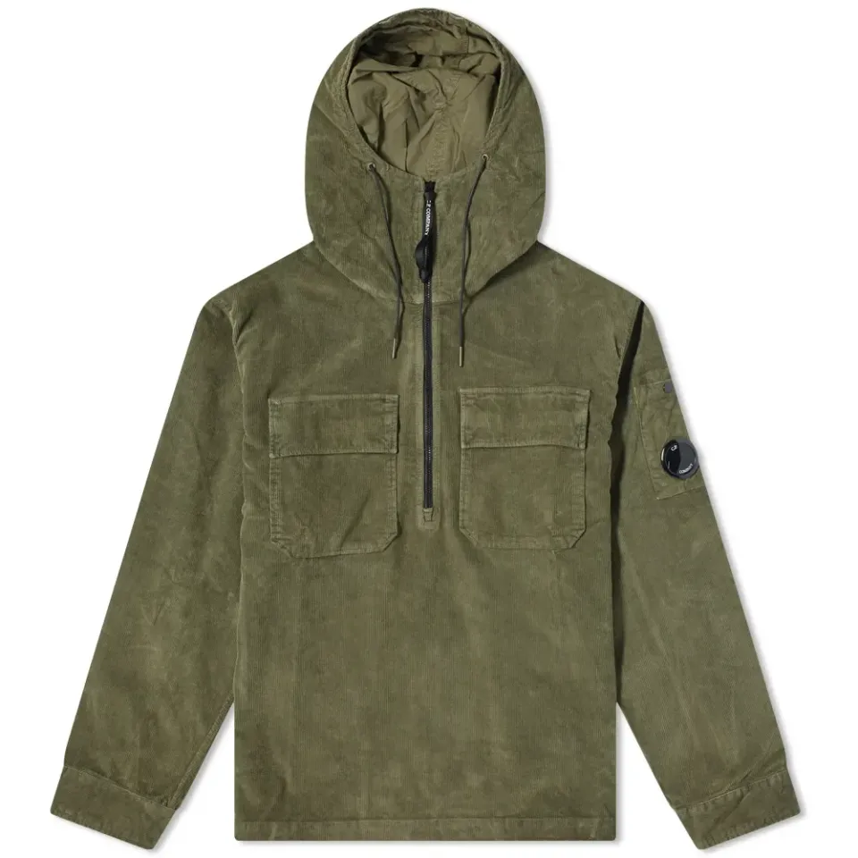 Arm Lens Cord Hooded Overshirt