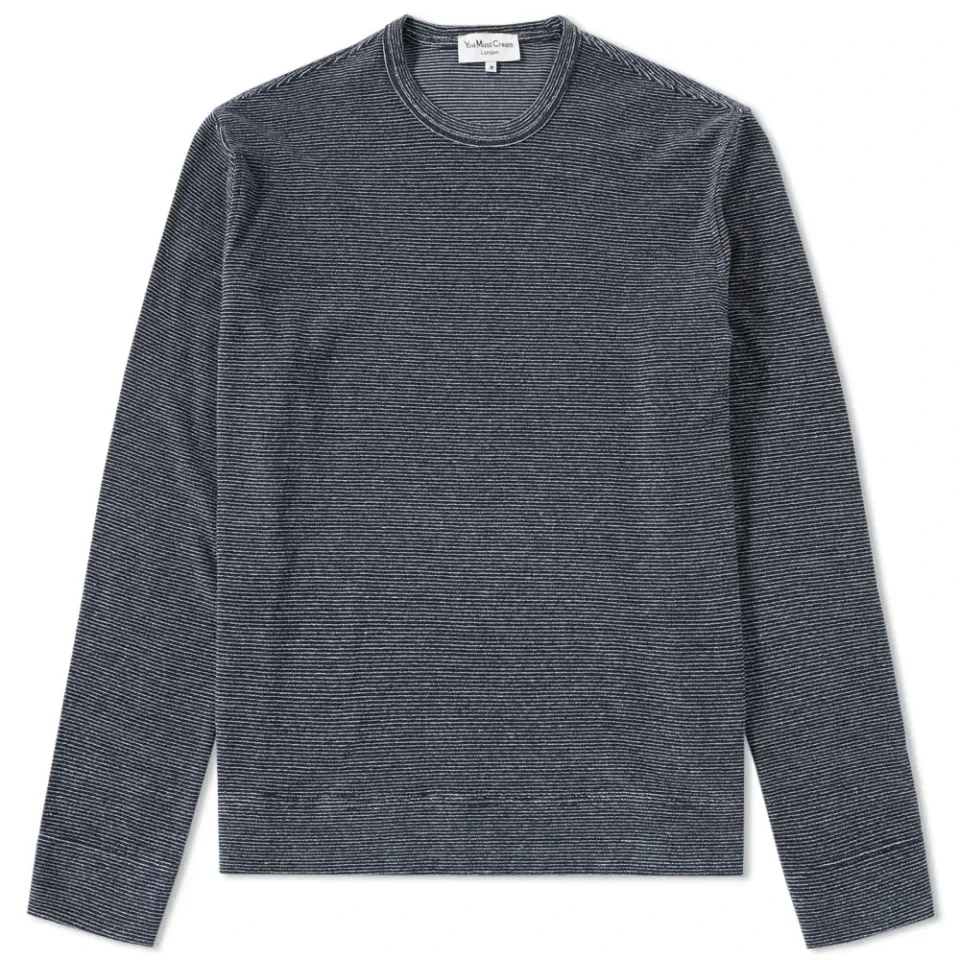 Terry Stripe X Crew Sweat