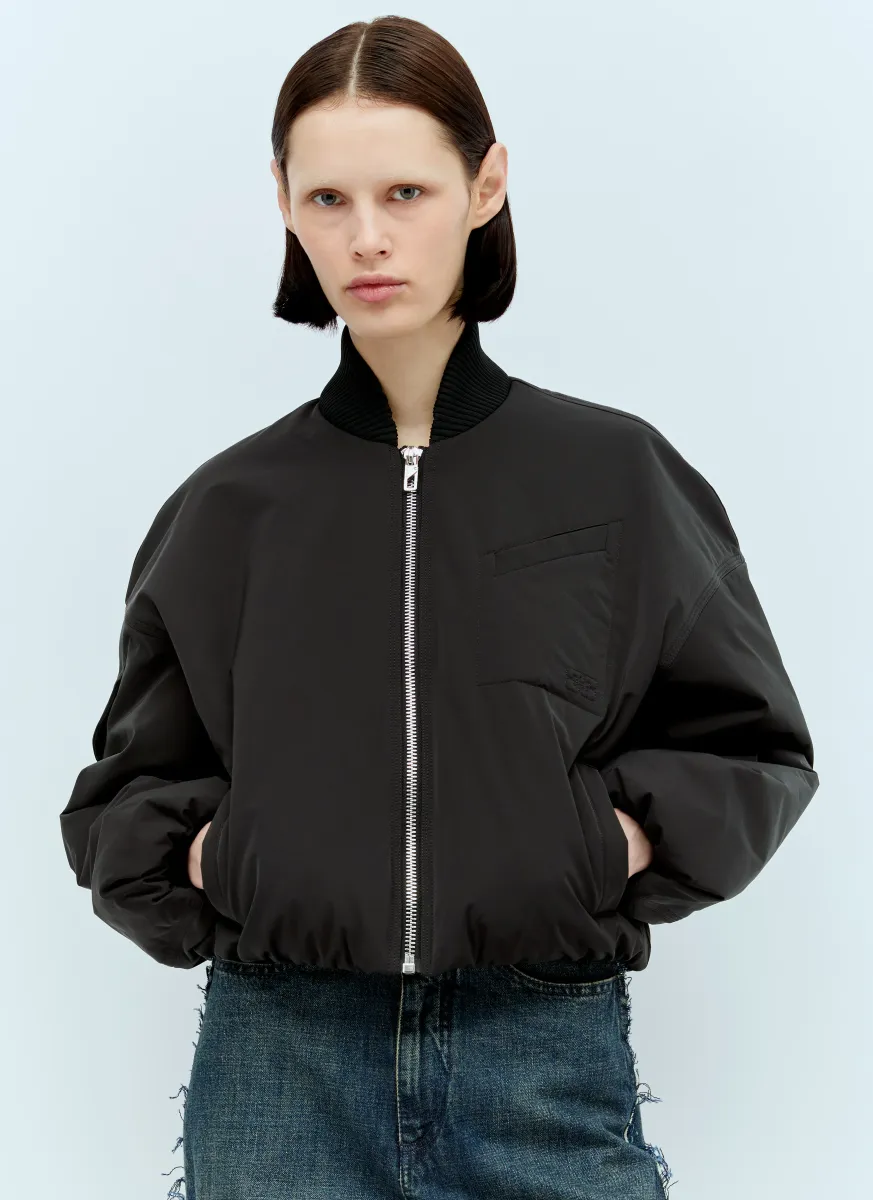 Twill Oversized Bomber Jacket