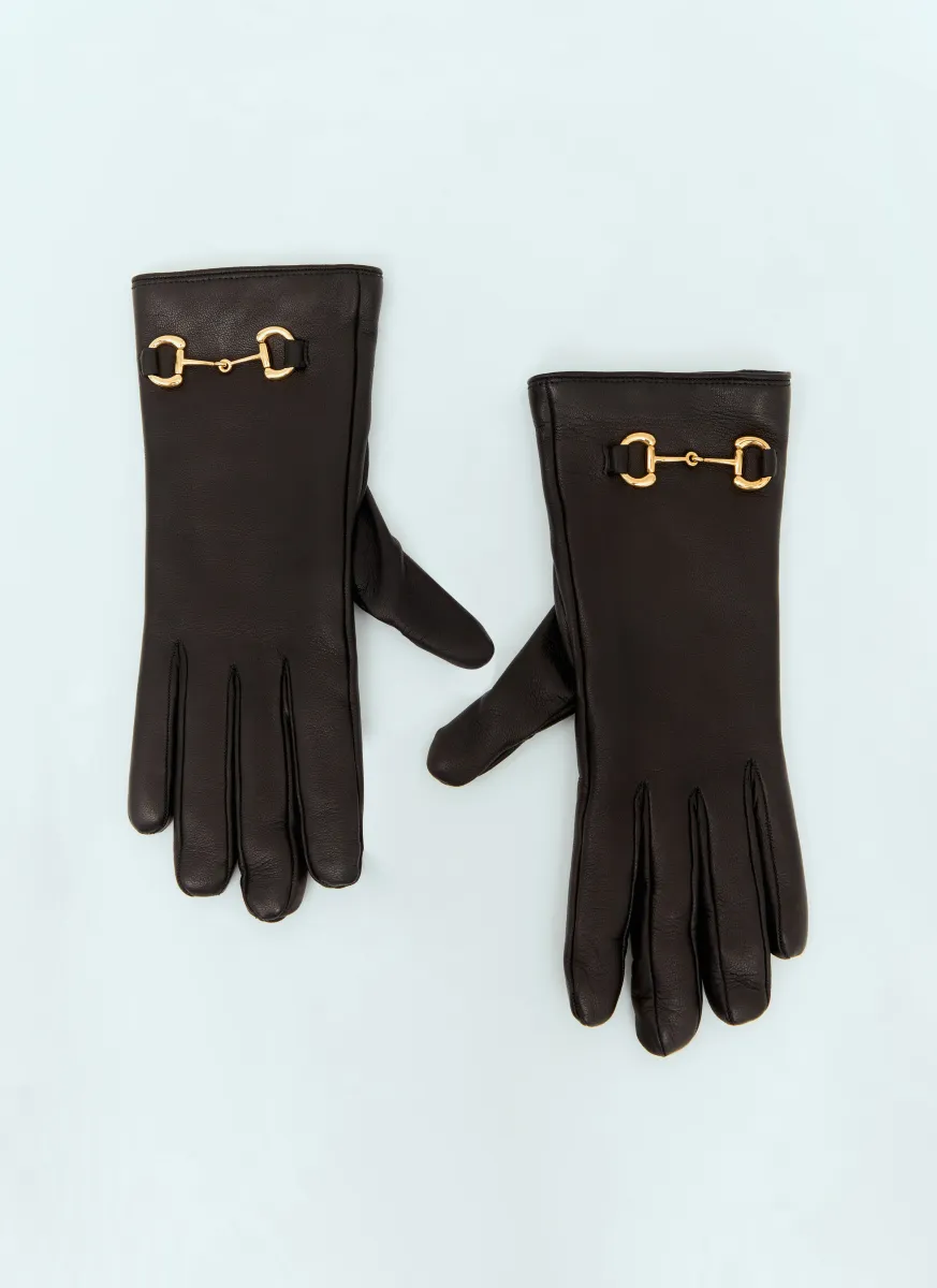 Leather Horsebit Gloves