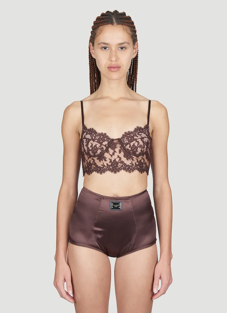 Floral Lace Long-Line Bra