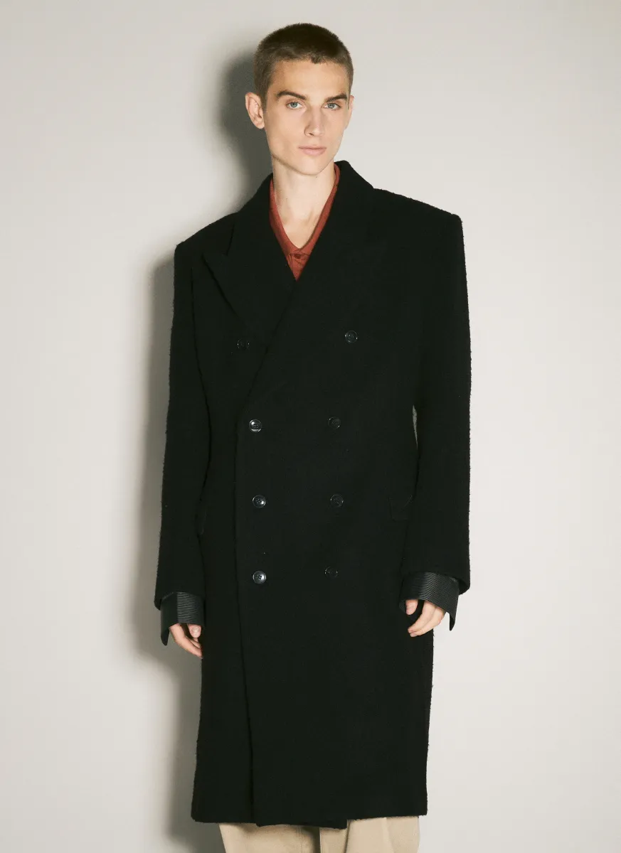 Double-Breasted Shirt Overcoat