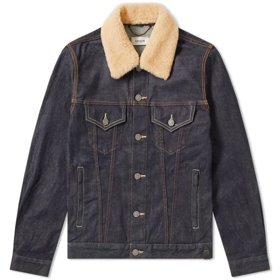 Shearling Collar Denim Jacket
