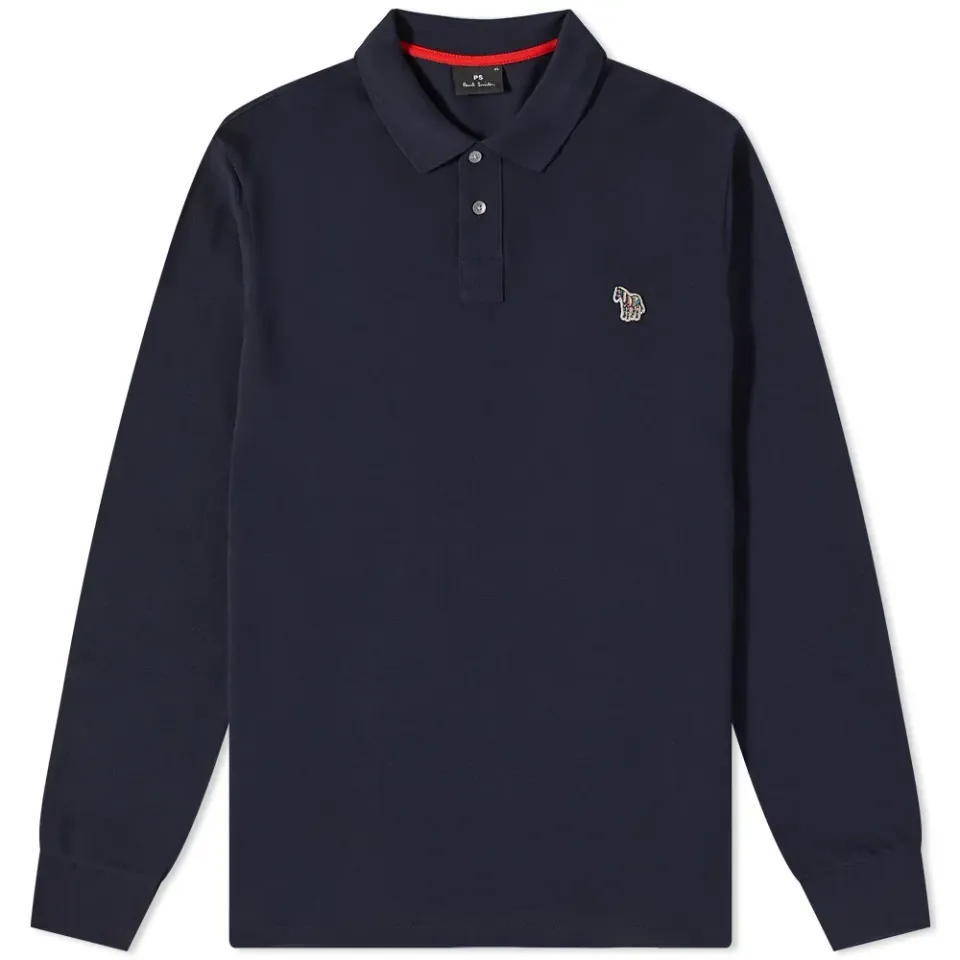 Long Sleeve Zebra Polo