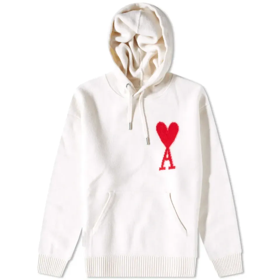 AMI Large A Heart Knit Hoodie