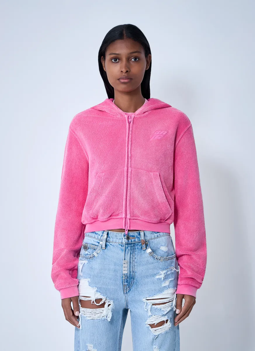 Logo Motif Zip-Up Sweatshirt