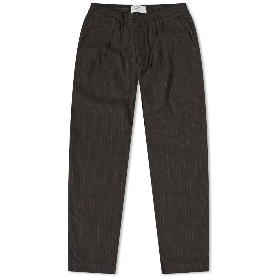 Italian Pinstripe Pleated Track Pant