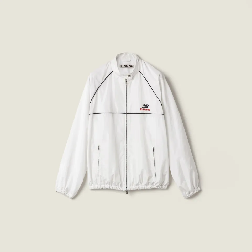 Technical poplin blouson jacket