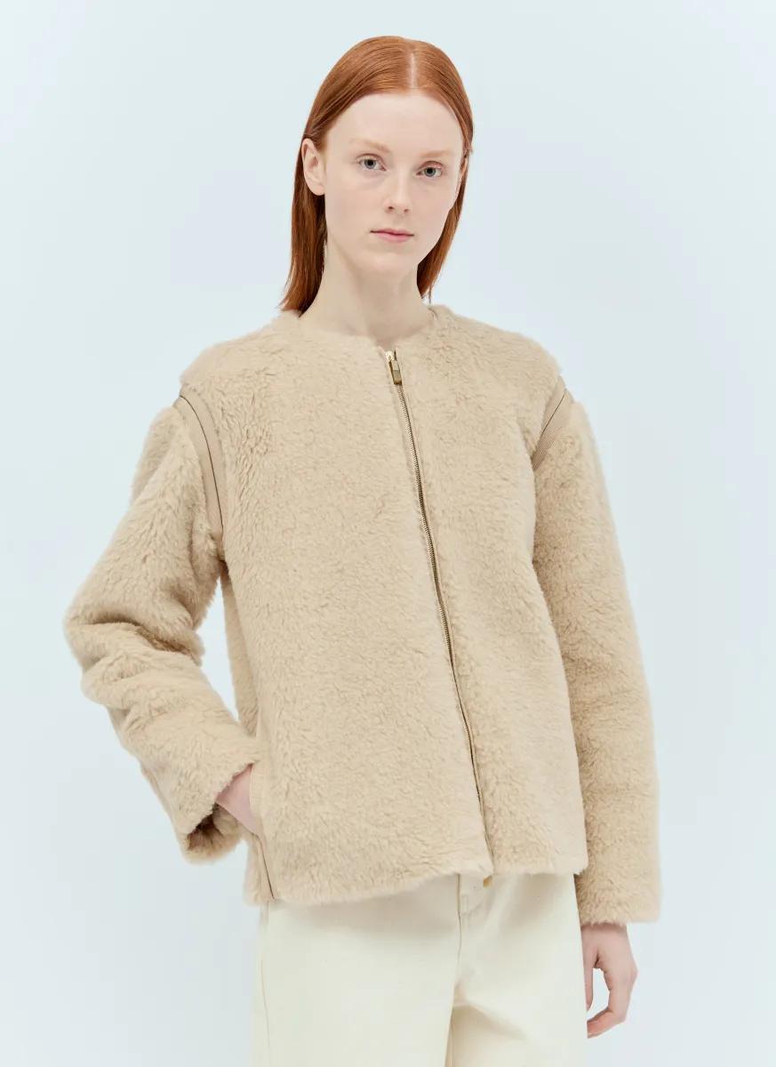 Crewneck Teddy Jacket