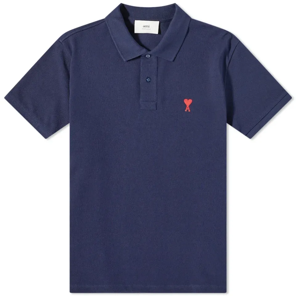 AMI Tonal Small A Heart Polo