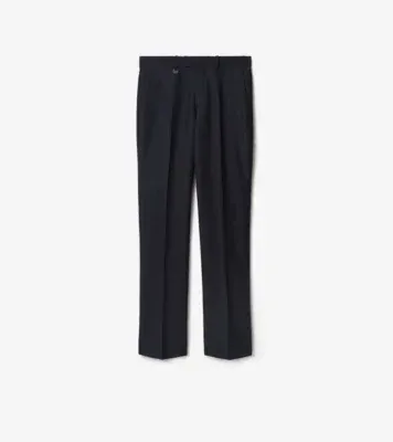 Wool Mohair Sloane Tailored Trousers in Navy