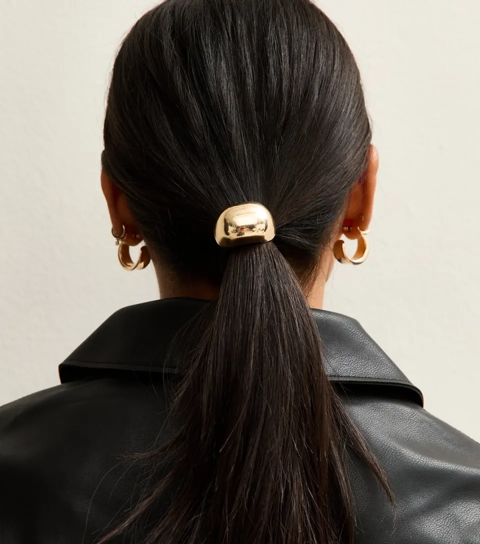 Black Metal Trim Hair Band
