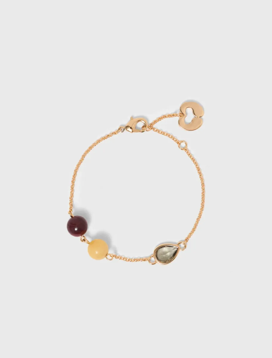 Bracelet with pearl and rhinestone