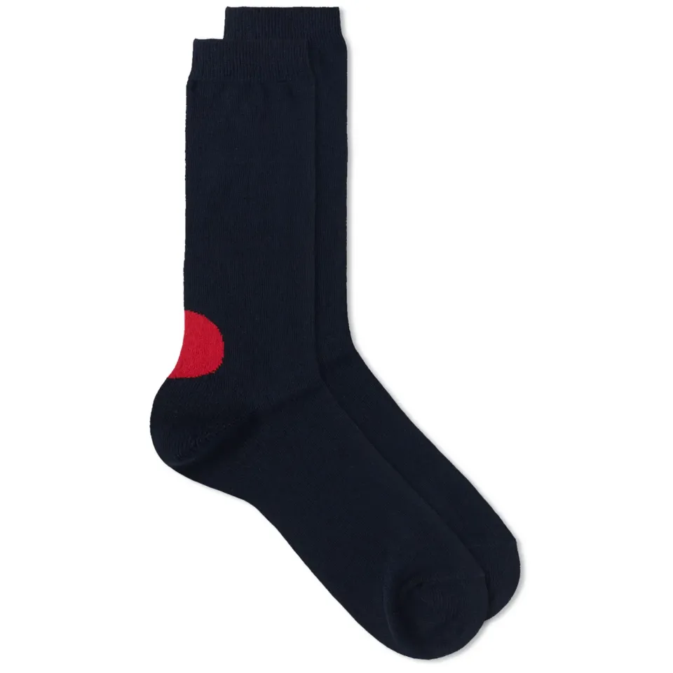 Back Japanese Flag Sock