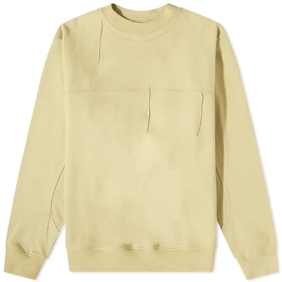 Embroidery Logo Mock Neck Crew Sweat