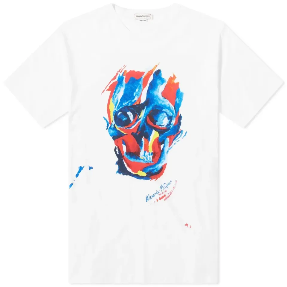 Abstract Skull Print T-Shirt