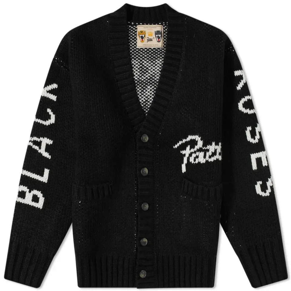 Black Roses Knitted Cardigan
