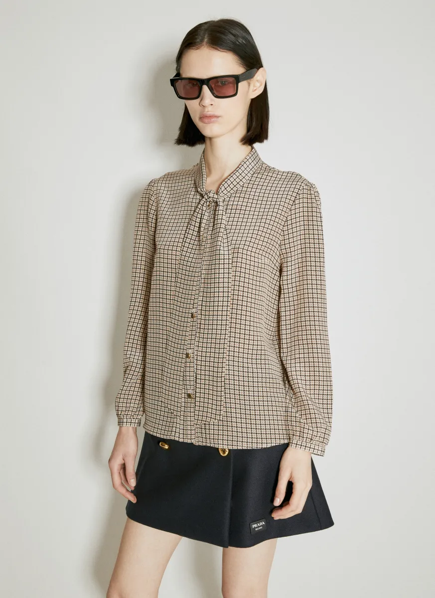 Jacquard Crepe De Chine Shirt