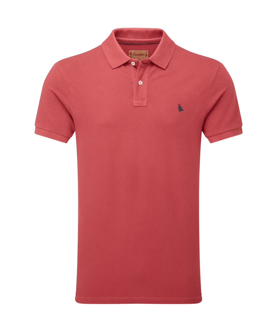 St Ives Garment Dyed Polo Shirt - Slate Red