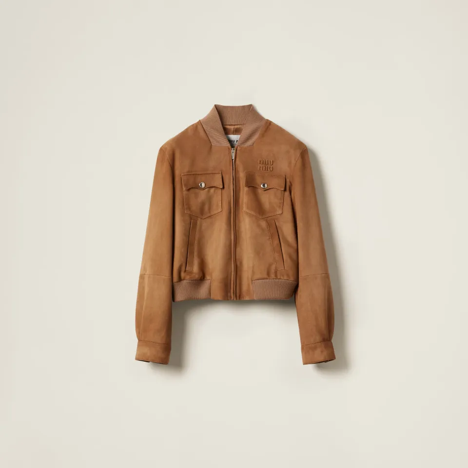 Suede nappa leather jacket