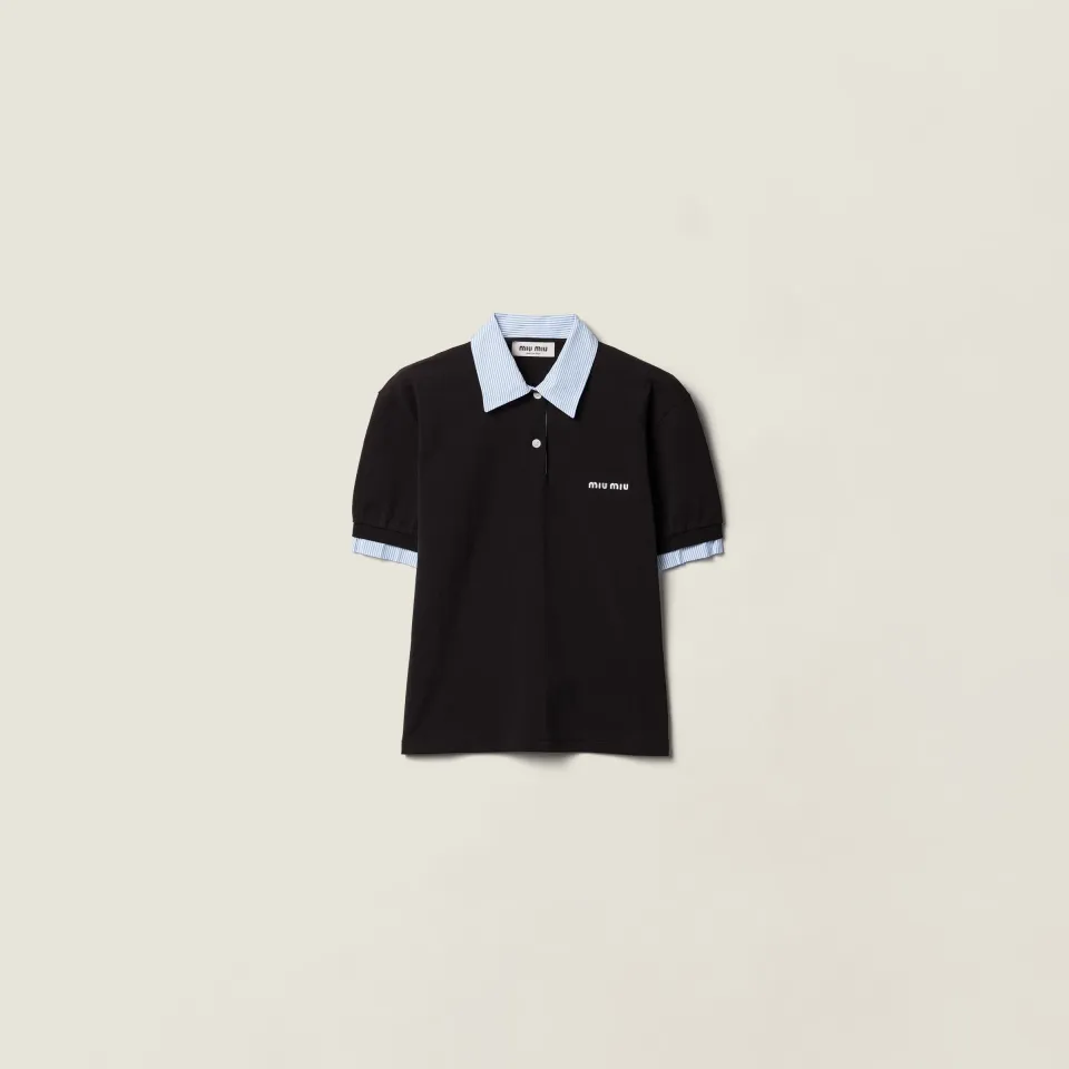 Cotton piqué polo shirt