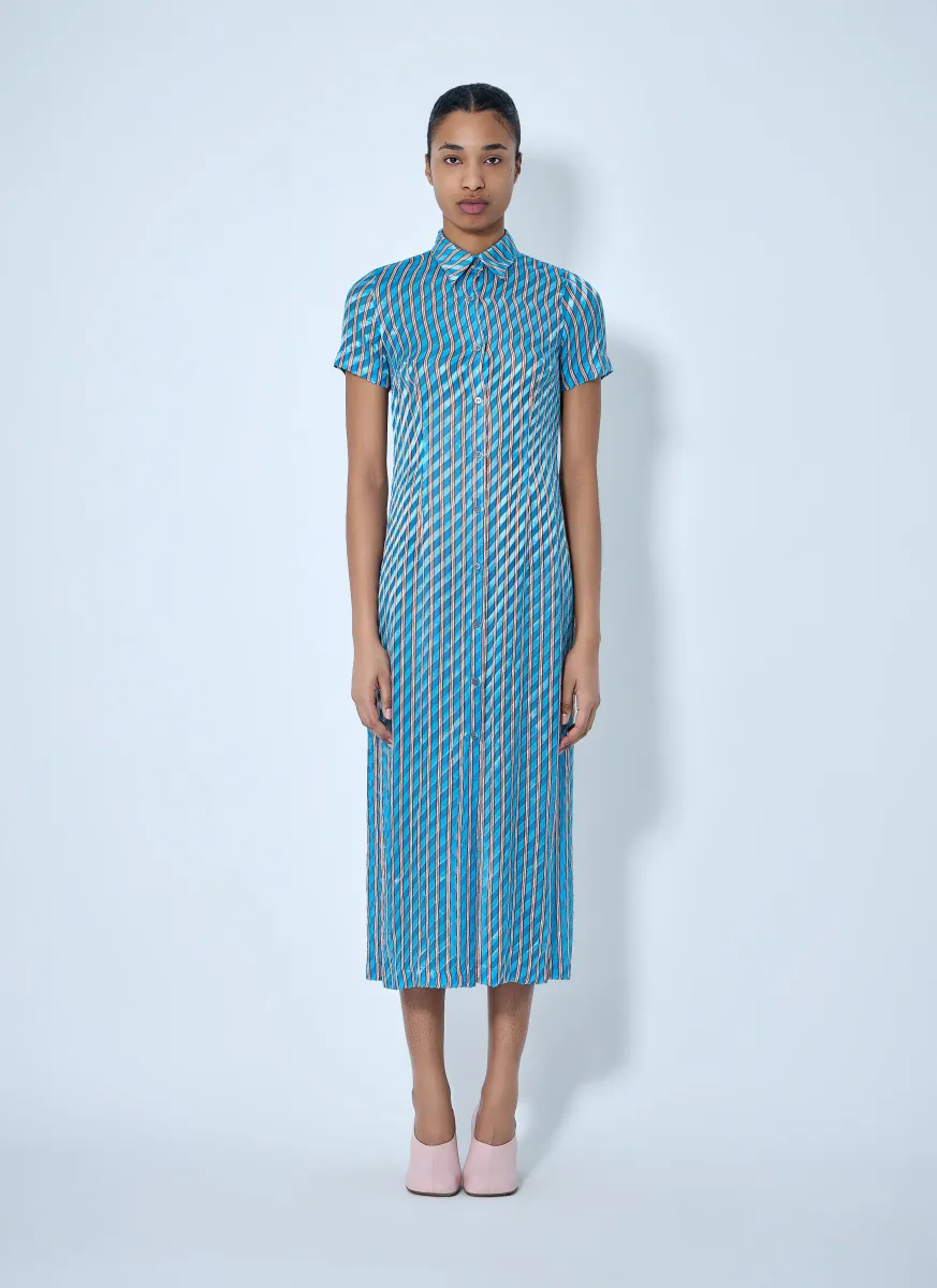 Striped Midi Shirt Dress