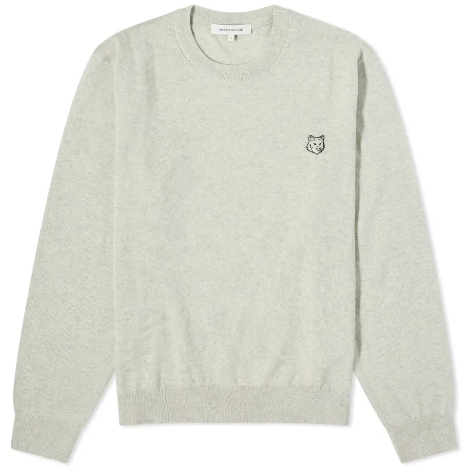 Bold Fox Head Patch Crew Jumper