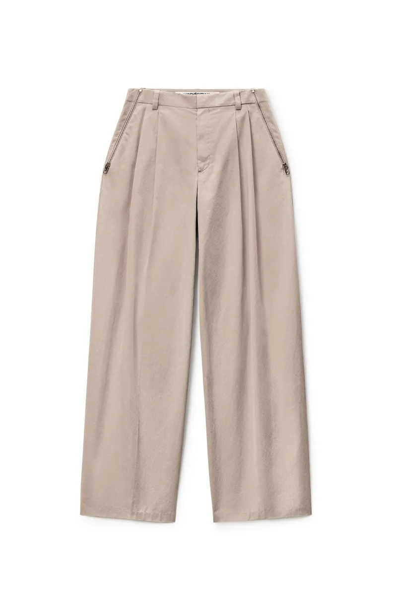 SIDE ZIP MID-RISE TAILORED PANT