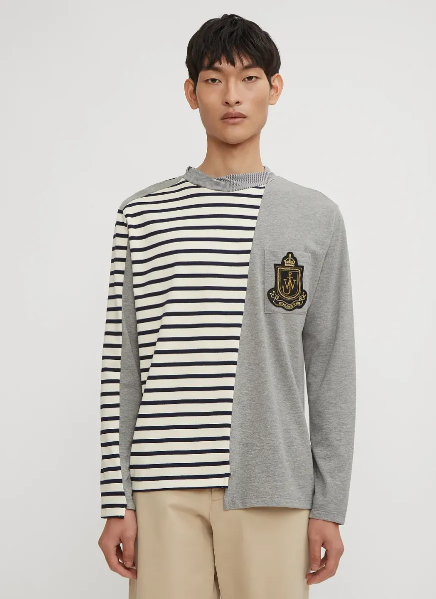 Panelled Breton Long Sleeve T-Shirt