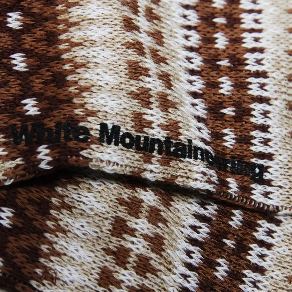 Jacquard Diamond Pattern Border Pattern Middle Socks