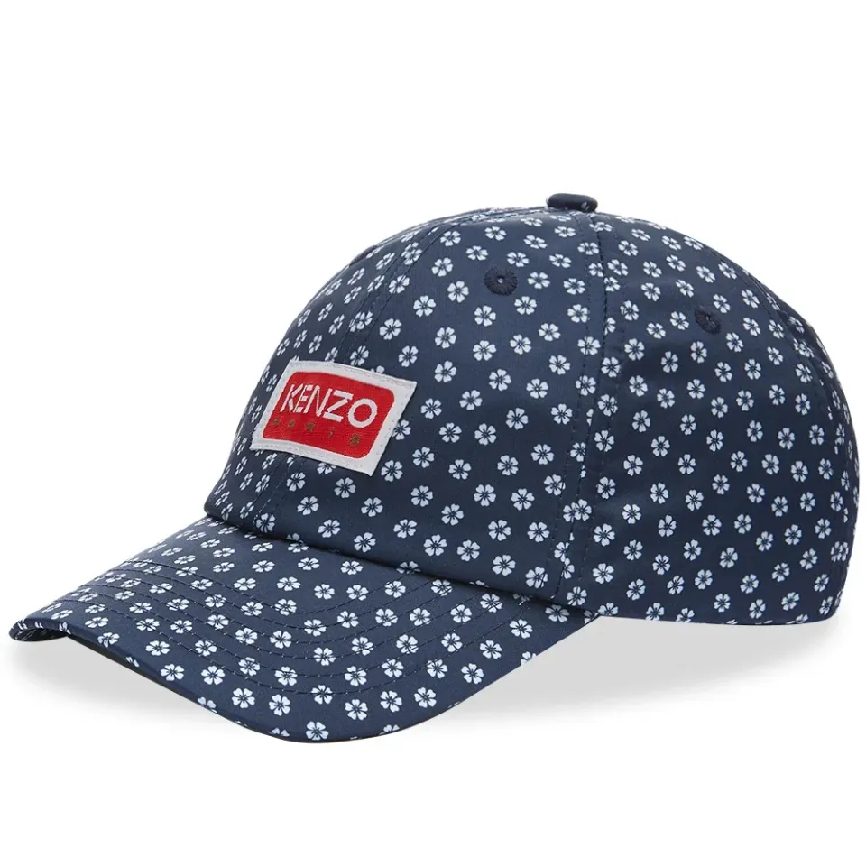 Kenzo Dobby Print Patch Logo Cap