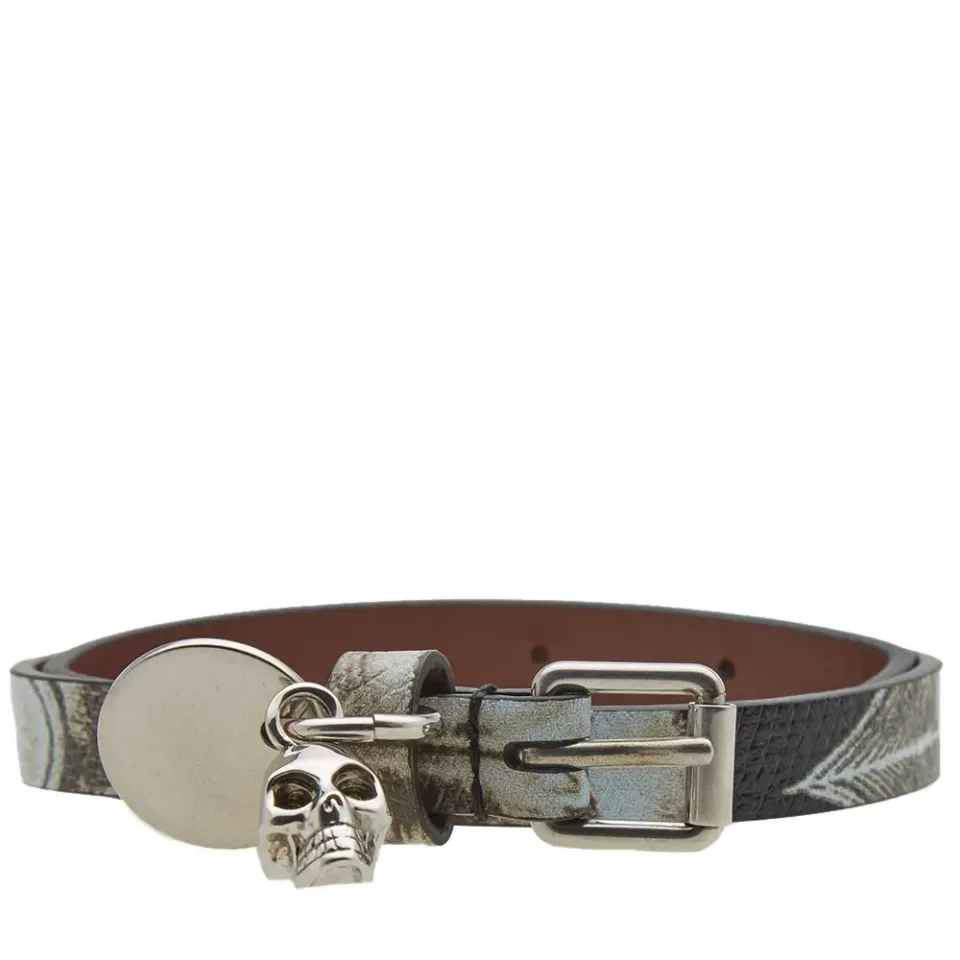 Skull Charm Double Wrap Belt