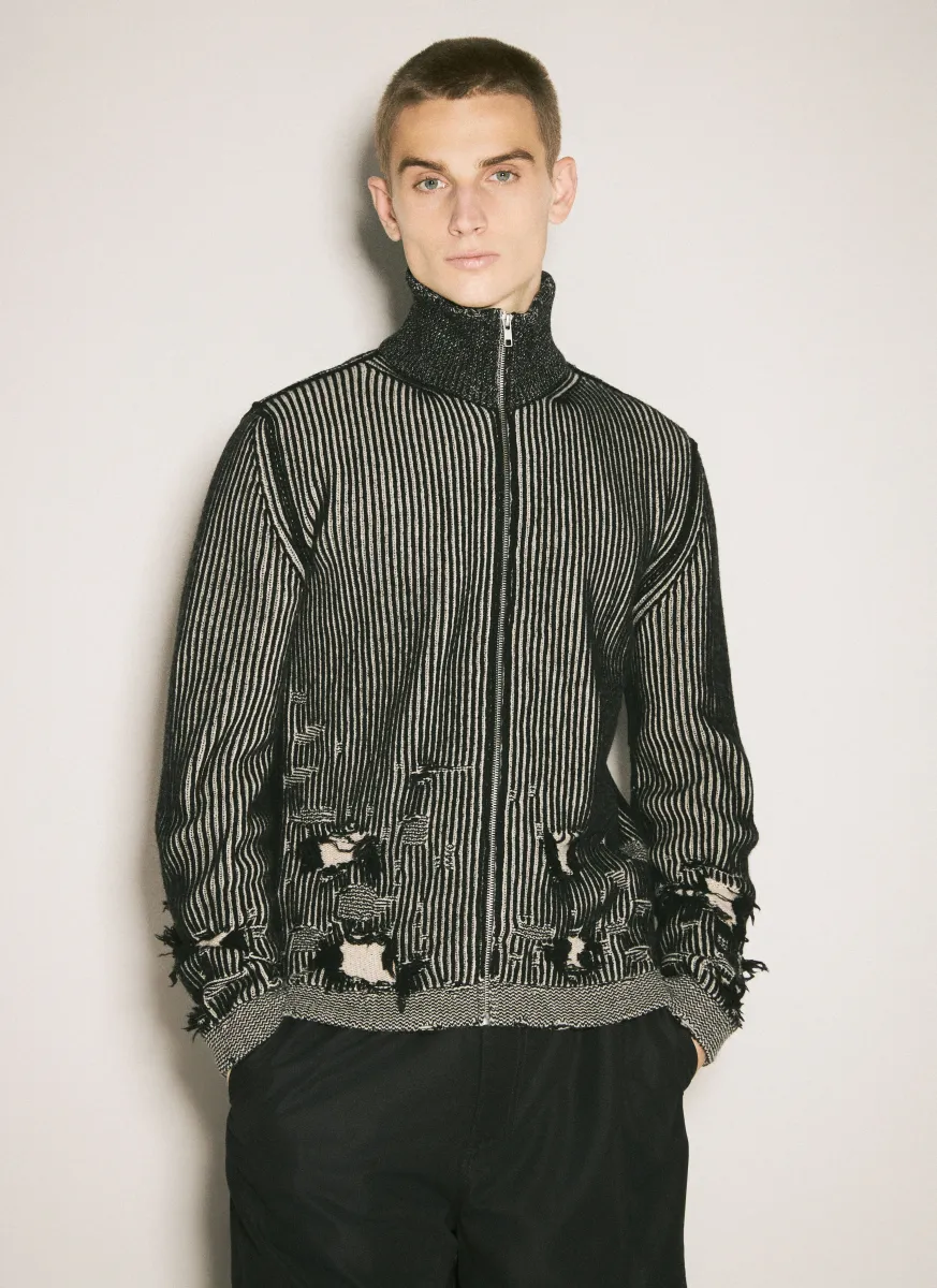 Ribbed Wool Cardigan