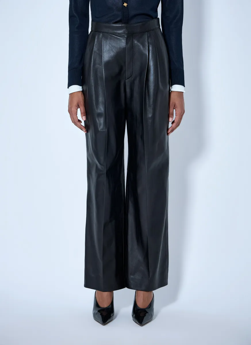 Soft Semi Shiny Nappa Trousers