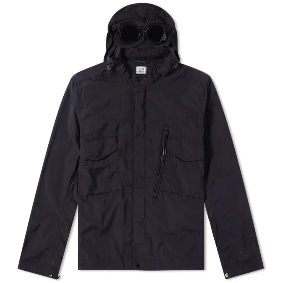 Chrome Goggle Hooded Shirt Jacket