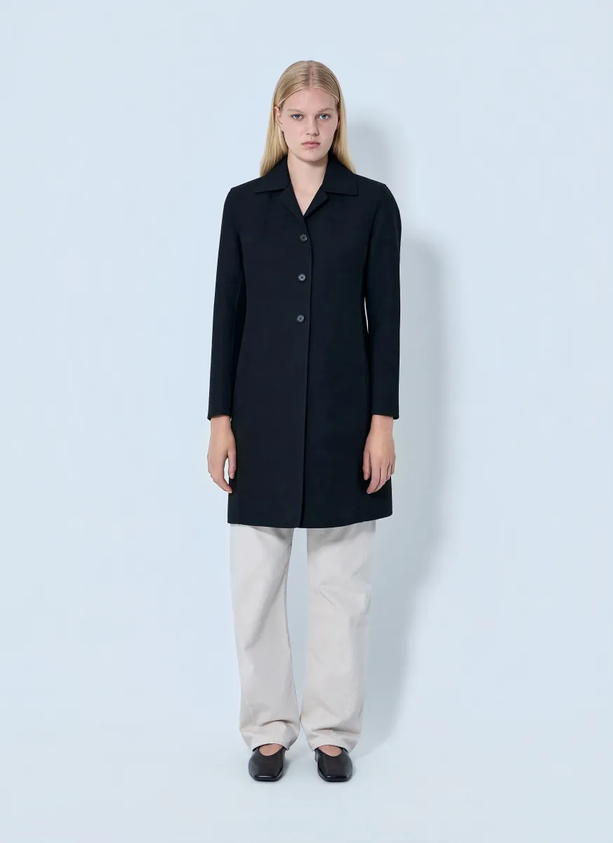 Single-Breasted Wool Coat