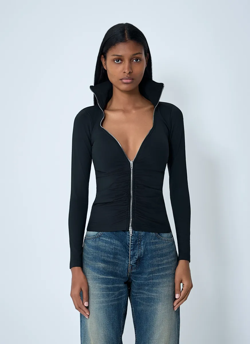 Bra Cup Zip-Up Jacket